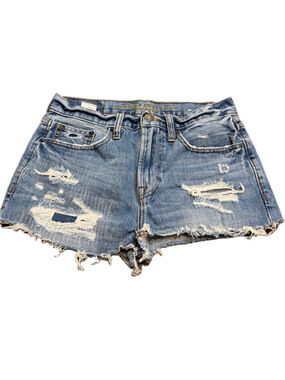 American Eagle Outfitters Light Blue Distressed Cutoff Jean Shorts Size 28